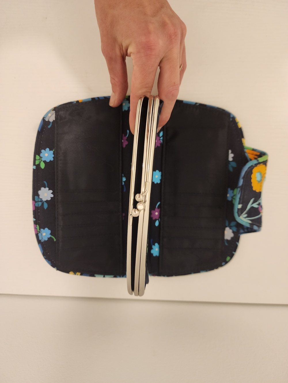 Vera Bradley Midnight Blues Quilted Purse Bag With Matching Wallet Bundle - Picture 12 of 13